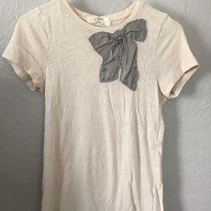 J Crew tee with bow detail